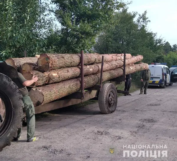 На Волині спіймали викрадача лісу: трактор і деревину забрали (фото)