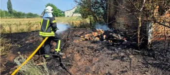 Пожежа в Копачівці: вогонь із сухостою перекинувся на господарську будівлю (фото)