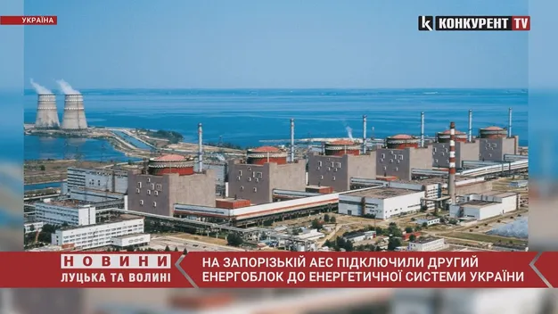 На Запорізькій АЕС підключили другий енергоблок до енергосистеми України (відео)