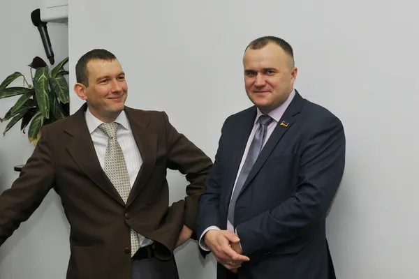 Петро Нестерук і екс-заступник міського голови Юрій Моклиця
