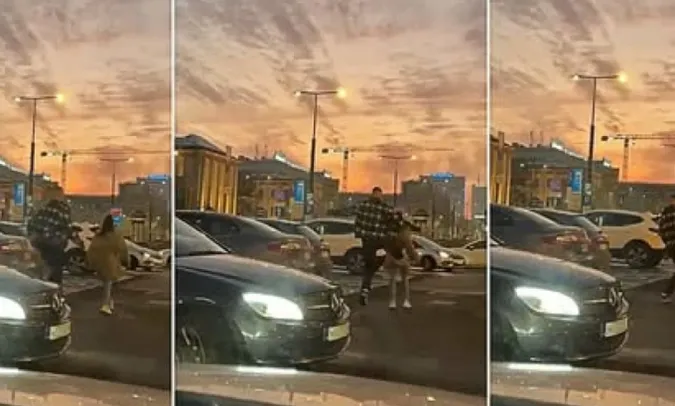 Вдарив кулаком в обличчя і копнув у спину: у Варшаві поляк жорстоко побив українку на паркінгу (відео)