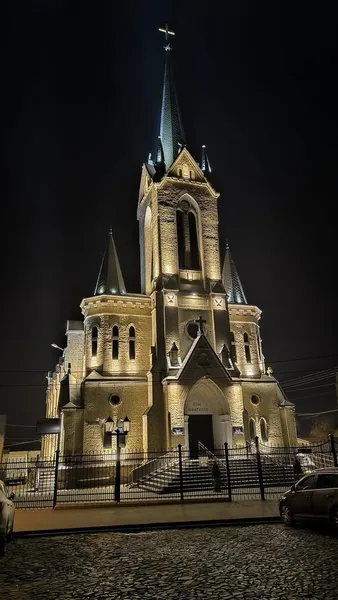 Тривожно-таємничий нічний Луцьк у світлі ліхтарів (фото)