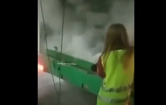 У Луцьку задимівся тролейбус (відео)