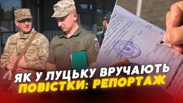 Як у Луцьку роздають повістки (відео)