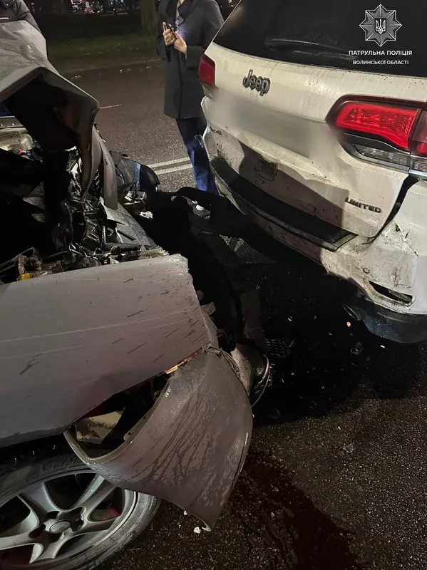У Луцьку п’яний водій спричинив ДТП із трьома автомобілями (фото)