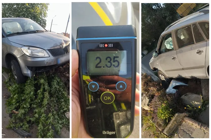 Напідпитку та без прав: у Луцьку 17-річний водій Skoda влетів у бордюр