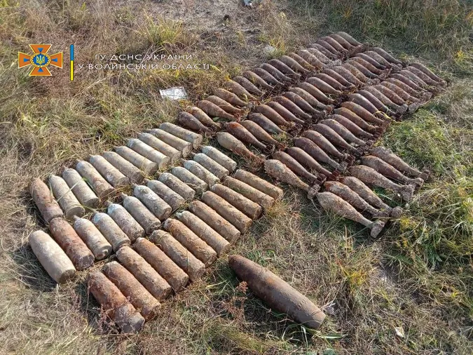 На Ковельщині колишній директор школи знайшов склад мін і снарядів (фото)