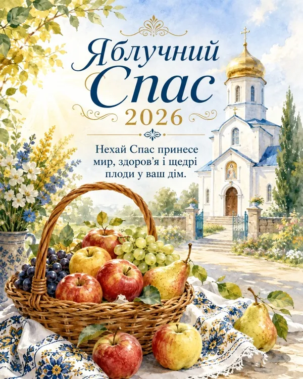 З Яблучним Спасом 2026: картинки-листівки і привітання