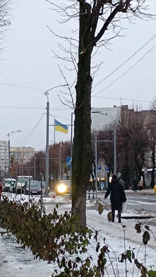 Найвищий прапор знову височіє на Київському майдані (фото)