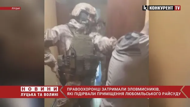 Затримали людей, які закидали гранатами приміщення суду в Любомлі (фото, відео)