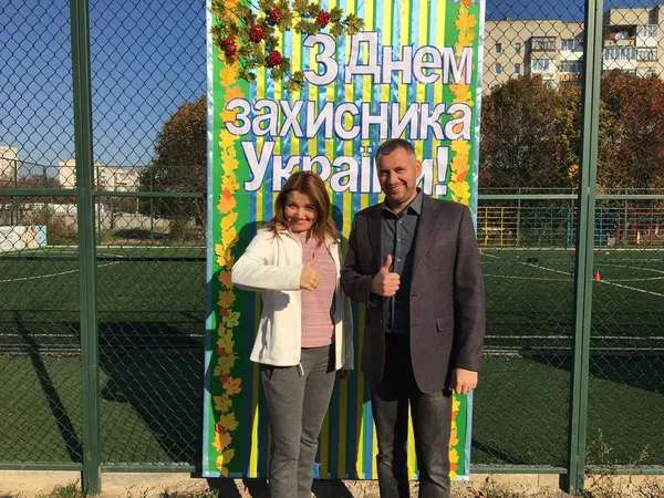 Депутат Луцькради Алла Надточій та координатор проектів Громадянського Руху «СВІДОМІ» Андрій Худоба
