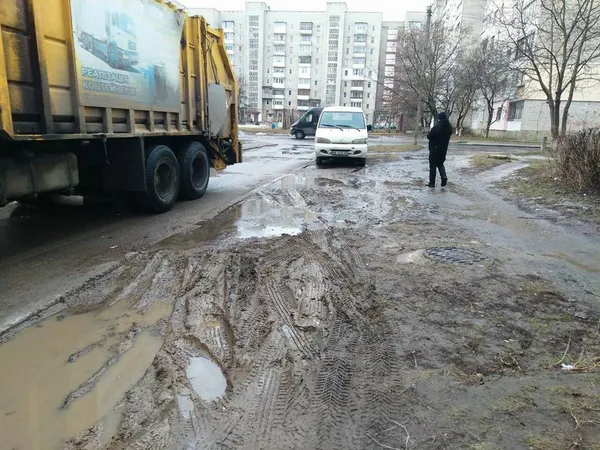 У Луцьку засіяний мешканцями газон роз’їздили автівки (фото)