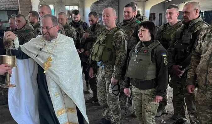 Бійці князівської бригади з Волині відзначили Великдень на фронті (фото)