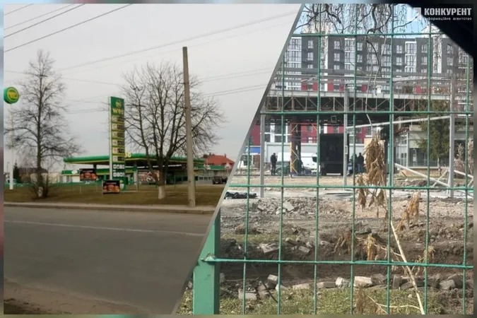У Луцьку розбирають одну із заправок WOG: що коїться (фото)