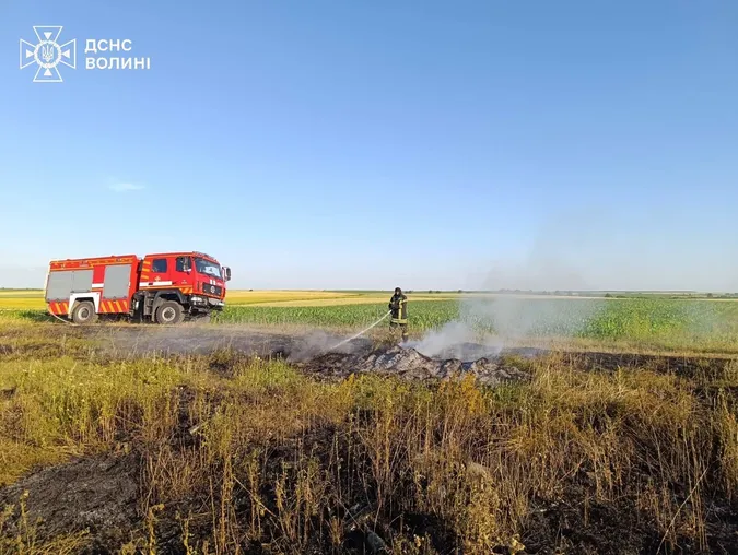 Волинь знову у вогні: за добу рятувальники ліквідували чотири пожежі (фото)