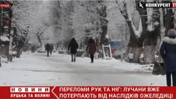 З переломами у травмпункті: наслідки ожеледиці у Луцьку (відео)