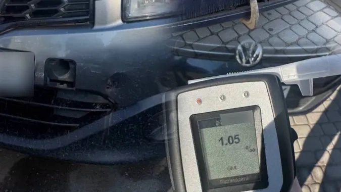 У Луцьку п’яний водій Nissan спричинив ДТП: драгер показав 1,05 проміле