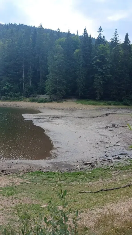 Оголилося дно та пересохли потічки: що відбувається з «Морським оком» Карпат