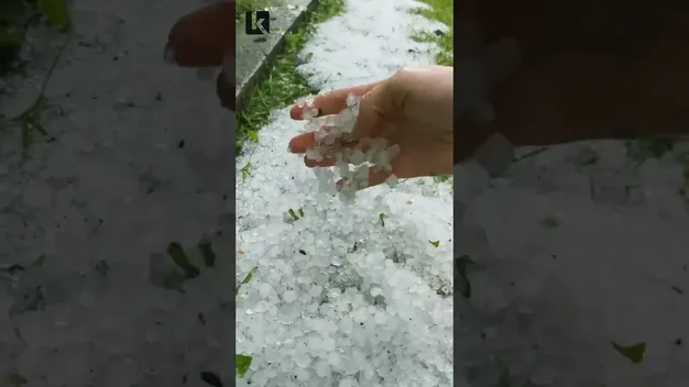 «Пливуть городи»: потужна злива з градом накрила Любомль (фото, відео)
