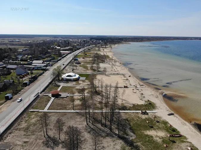 Оновлений пляж і Світязь показали з висоти (фото)