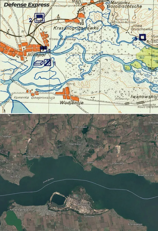 У що перетвориться Каховське водосховище, коли вода піде: мапи 1943 року (фото)