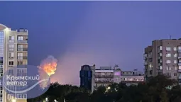 Біля окупованої Євпаторії – потужні вибухи (фото, відео)