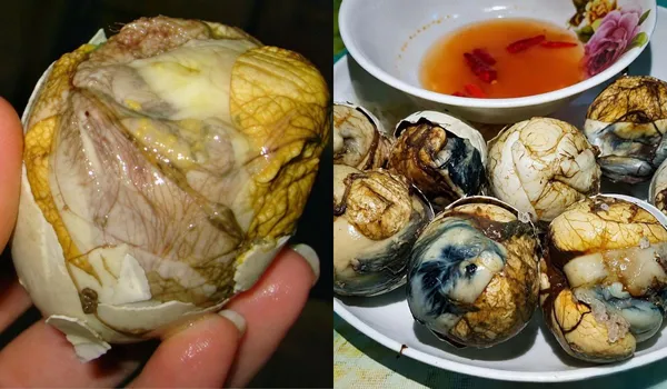 Варене качине яйце з ембріоном