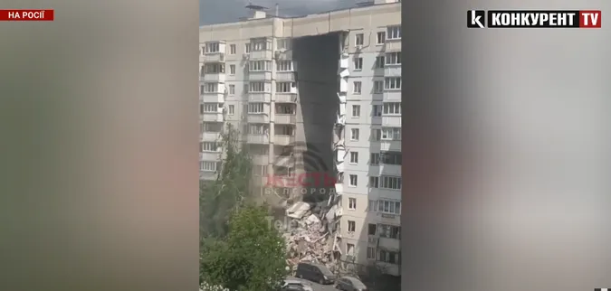 У Бєлгороді після роботи «ПеВеО» обвалився під'їзд 10-поверхівки (відео)