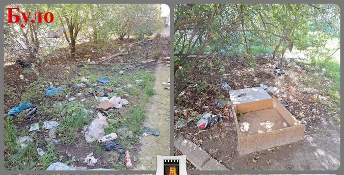 У Луцьку муніципали змусили мешканців прибрати забруднену вулицю