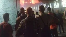 З'явилося відео пожежі палетного заводу неподалік Луцька