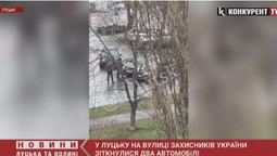 У Луцьку на вулиці Захисників України зіткнулися два автомобілі – утворився затор (відео)
