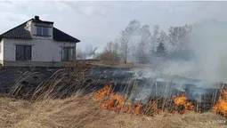 На Волині чоловік ледь не спопелив будинок сусідам, коли палив траву (фото)
