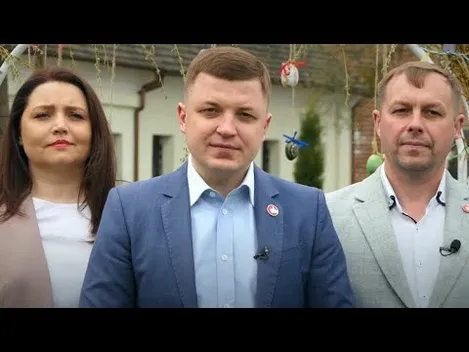 Із Луцького замку: фракція Громадянського Руху «СВІДОМІ» привітала лучан із Великоднем (відео)