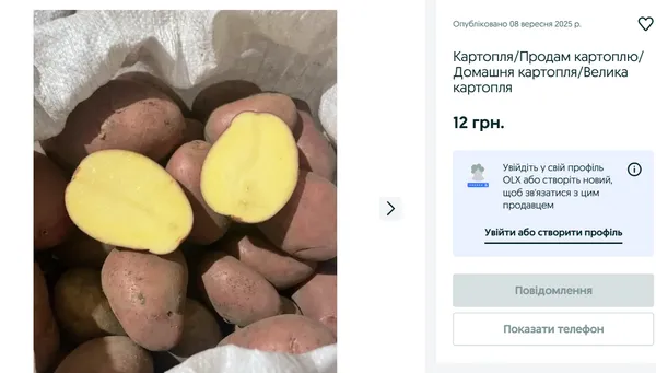 Скільки у Луцьку коштує картопля