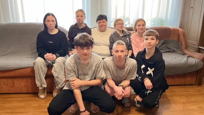 Галина Шевченко з дітьми