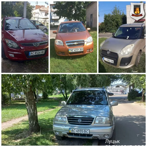 У Луцьку оштрафували водіїв, які запаркувались на газонах (фото)