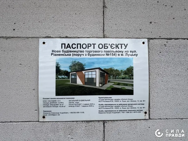 Недобудована споруда на вулиці Рівненській, 154 (поруч з готелем «Околиця») у Луцьку