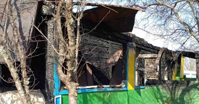 На Волині згоріла хата, де молилися прихожани УПЦ «МП» (фото)