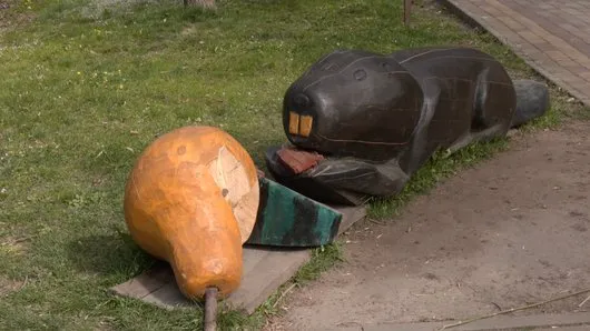 Скульптура бобра
