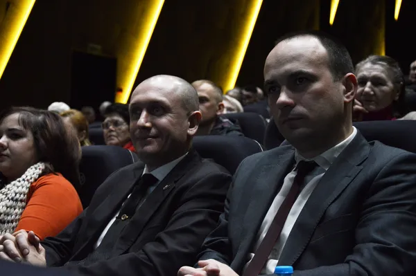 Депутат Луцької міської ради Микола Яручик та  голова обласної організації БПП «Солідарність» Роман Романюк