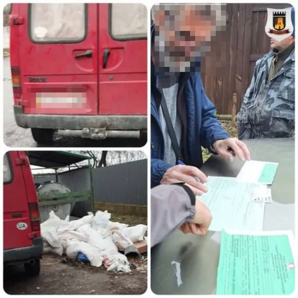У Луцьку «зозуля» підкидав з автомобіля сміття у чужі контейнери (фото)