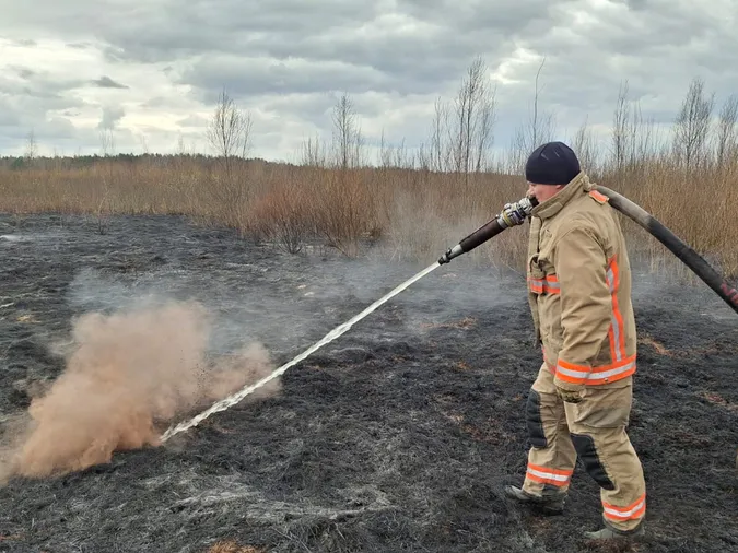 На Волині другу добу горить торфовище (фото)