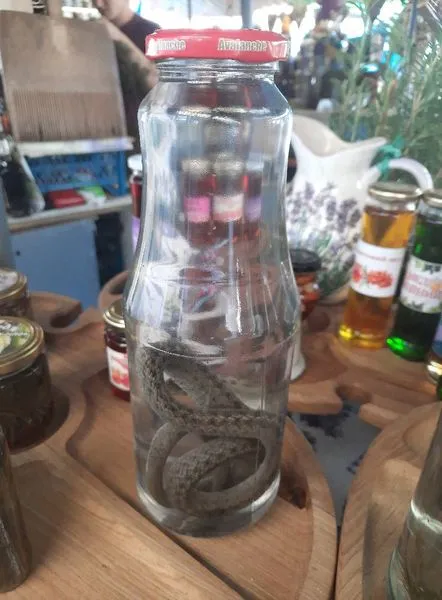 На луцькому ринку продають ліки, настояні на отруйних зміях (фото)