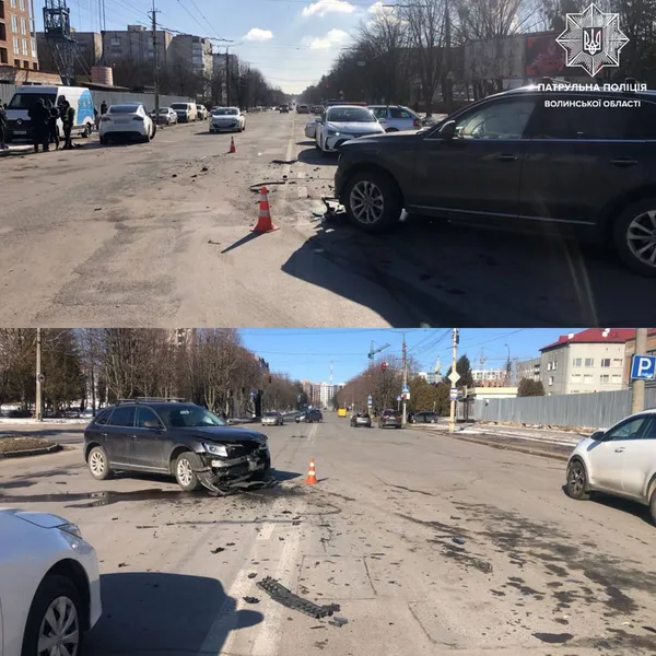 У Луцьку на Відродження зіткнулися Tesla та Audi