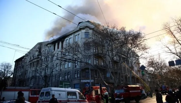 В Одесі оголосили дводенну жалобу через пожежу в коледжі