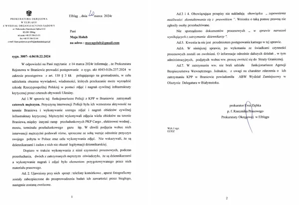 Польська прокуратура пояснила, чому затримували журналістів з Луцька і забрали їхню техніку
