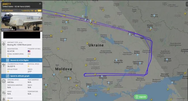 Над Волинською областю літав американський розвідувальний літак