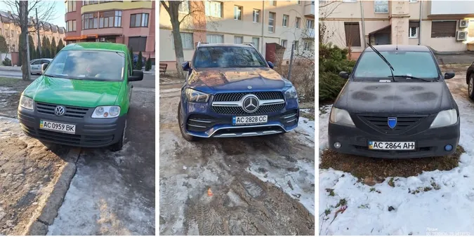 У Луцьку муніципали покарали водіїв за знищений газон (фото)