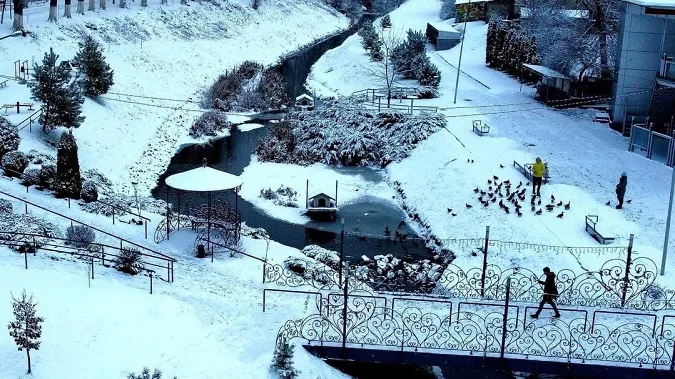 Круті фото засніженого «CITY PARK» з висоти пташиного польоту (фото)
