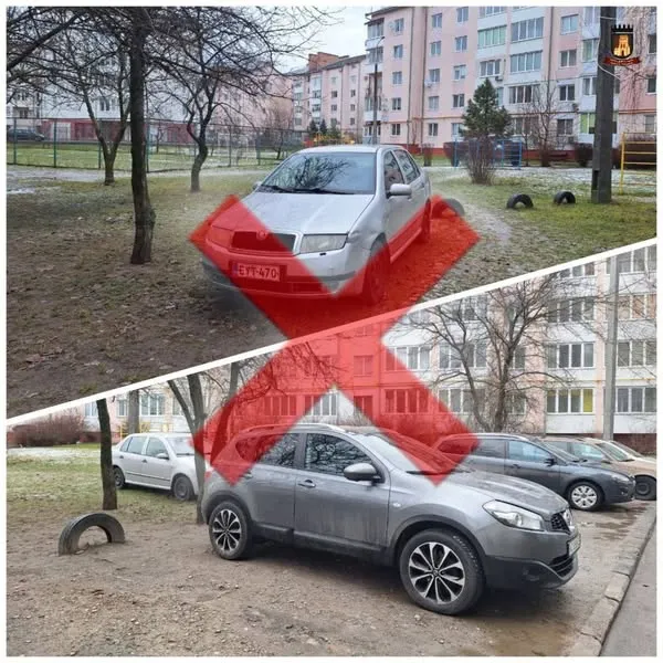 У Луцьку показали любителів паркуватися на газонах (фото)